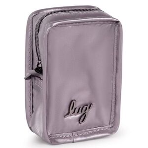 NWT Lug Swizzle Mini Zip Storage Pouch Metallic Pearl